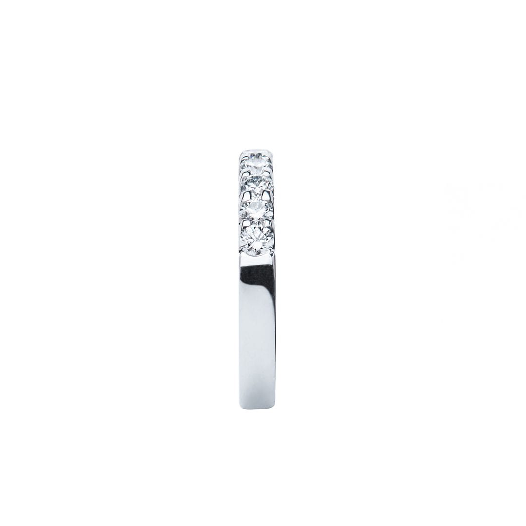 -Diamond Scalloped Round Diamond Ring in white gold by Natalie Barney