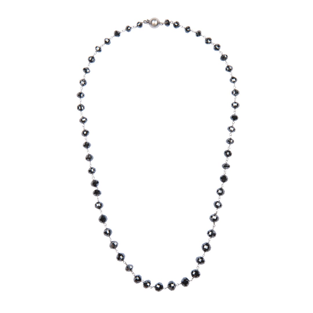 Black Diamond Ball Necklace (full view)