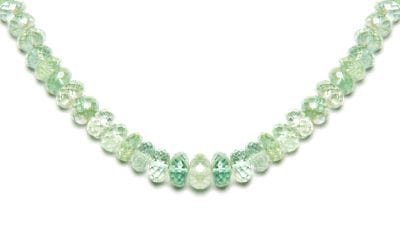 Green Beryl Bead Necklace