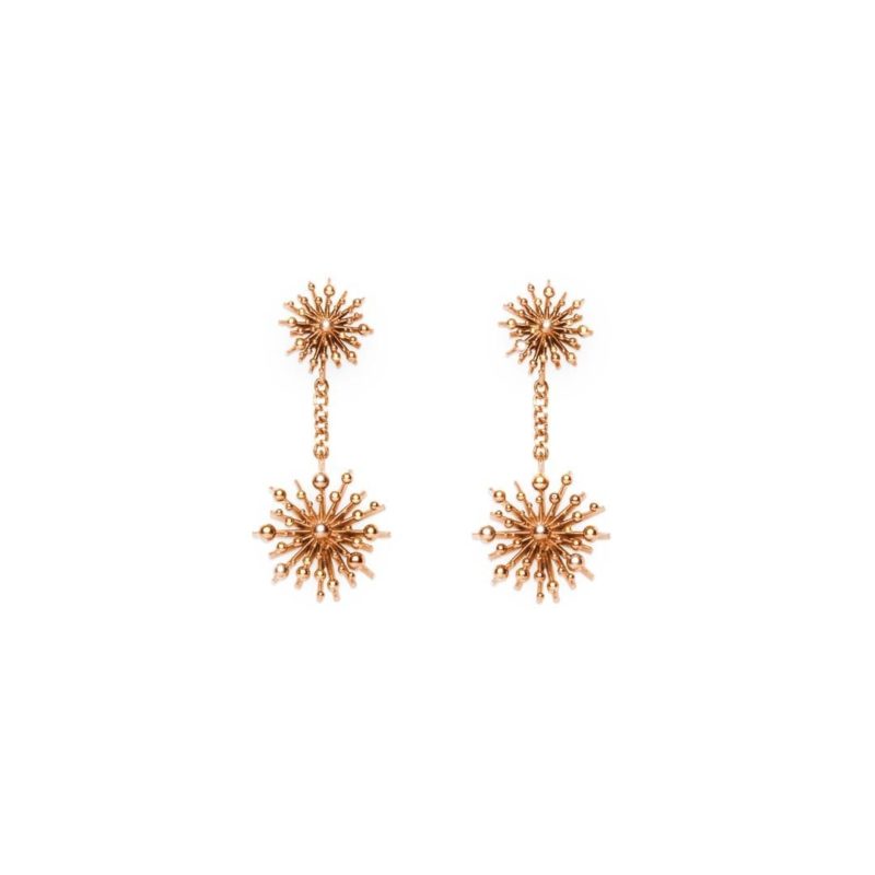 Soleil Drop Earrings in rose gold by Natalie Barney