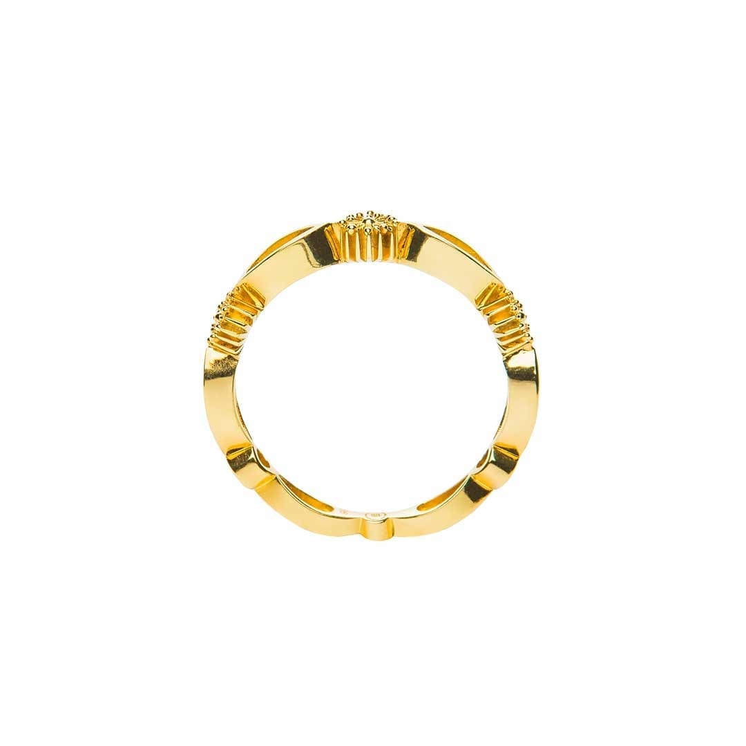Soleil Fine Ring in yellow gold by Natalie Barney