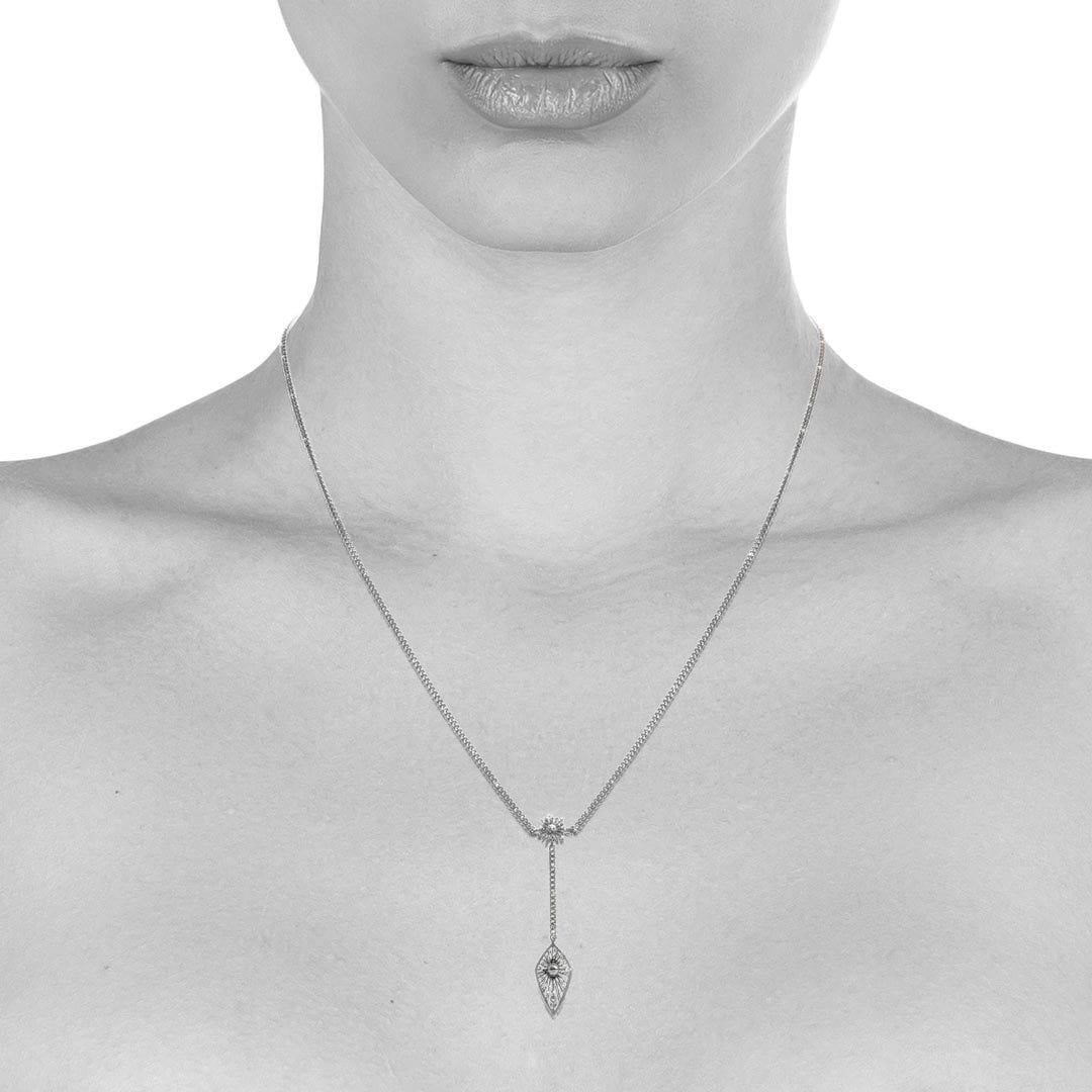 Soleil Kite Necklace in silver by Natalie Barney