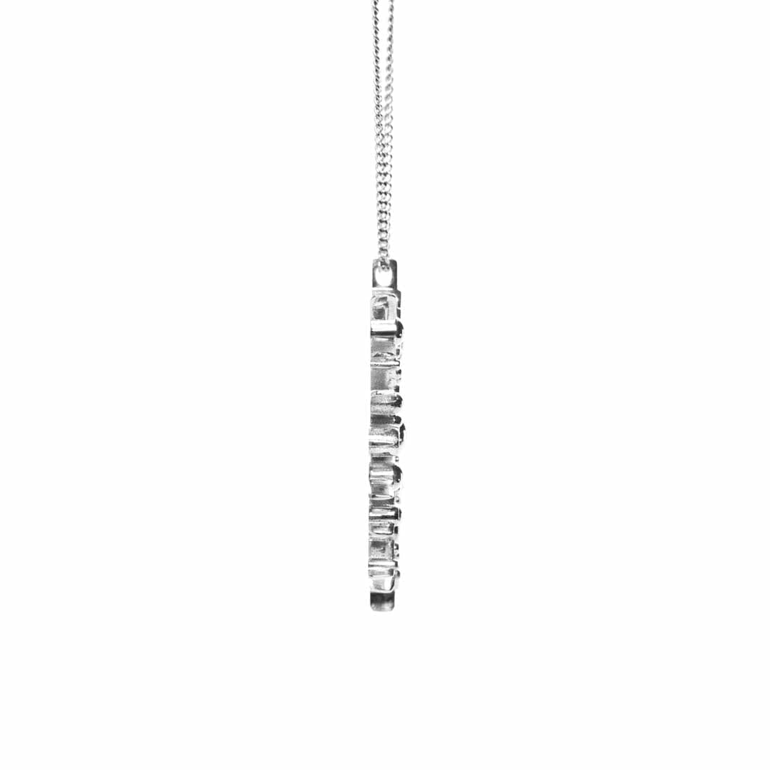 Soleil Pendant and Chain in silver by Natalie Barney