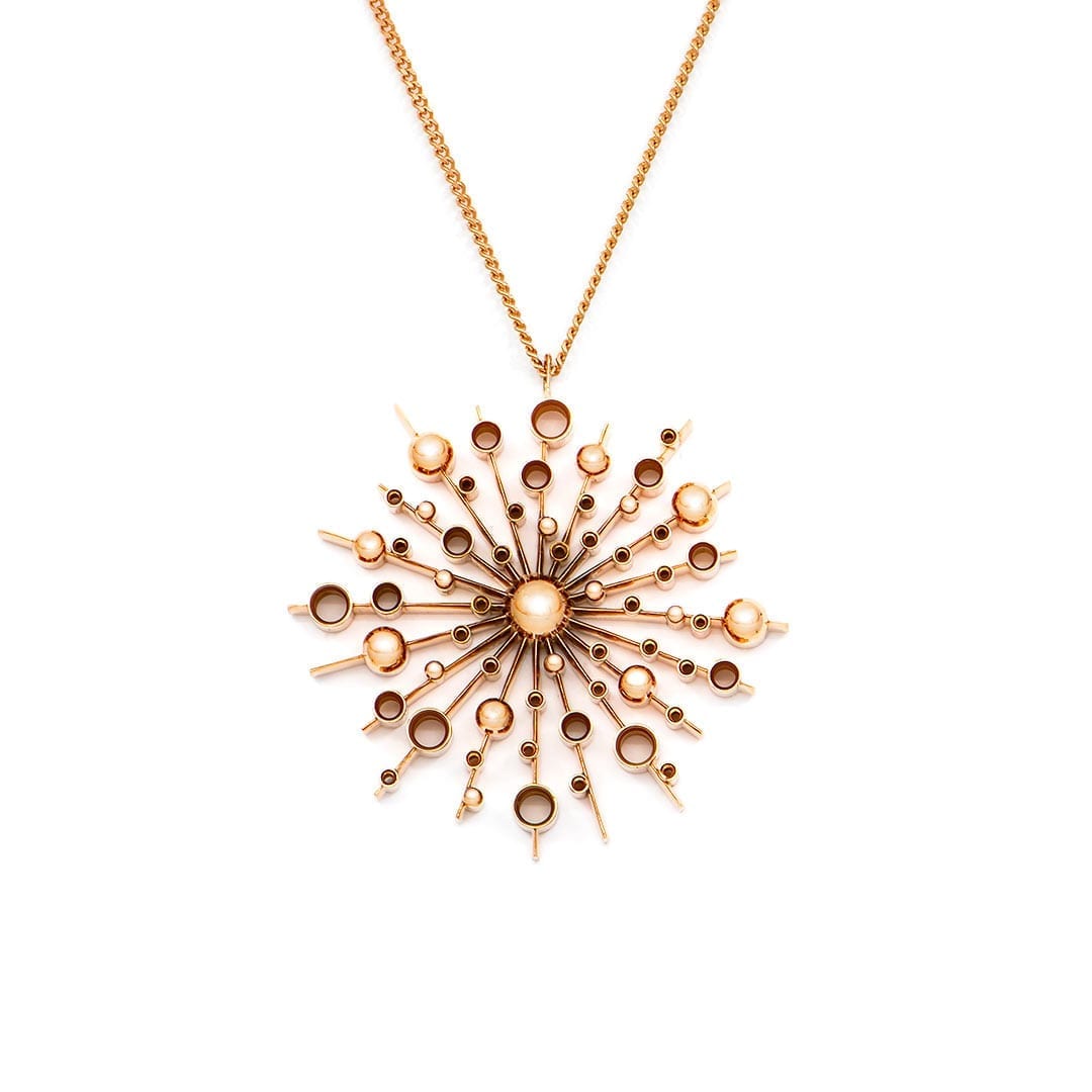 Soleil Pendant and Chain in rose gold by Natalie Barney