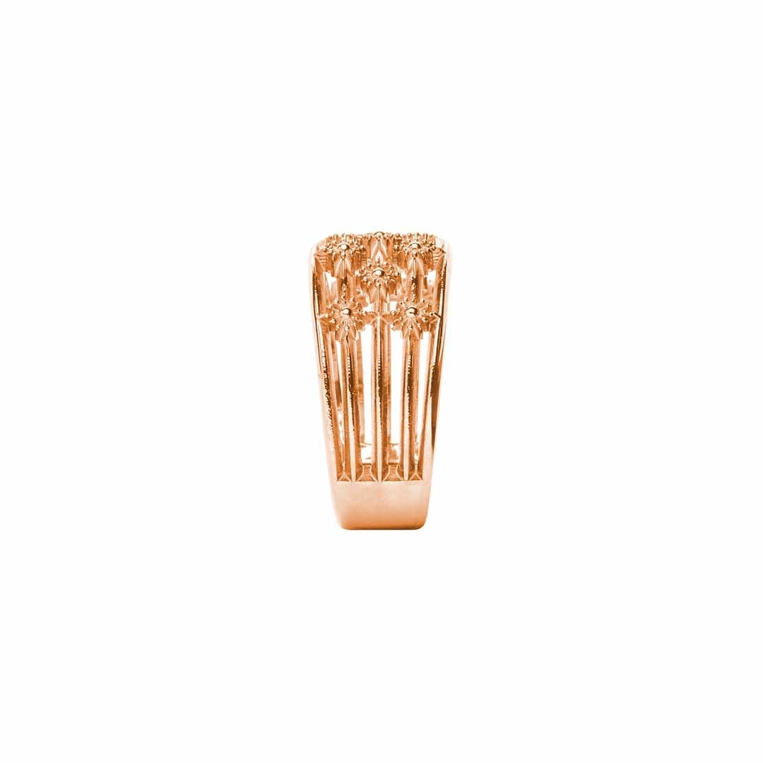Soleil Wide Ring in rose gold by Natalie Barney