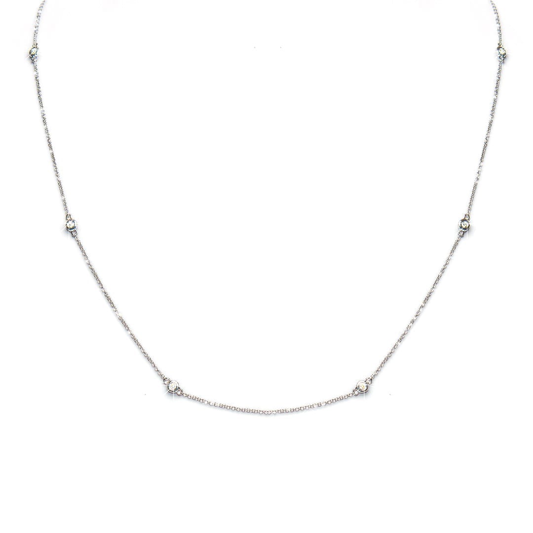 White Diamond Trace Chain in white gold by Natalie Barney