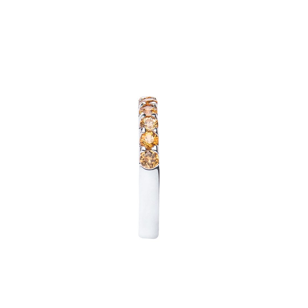 Scalloped Mandarin Garnet Ring in white gold by Natalie Barney