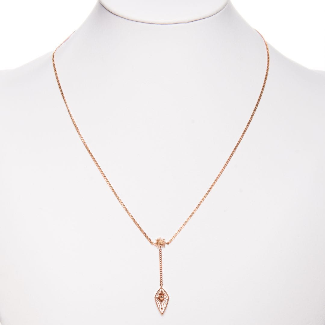 Soleil Kite Necklace in rose gold by Natalie Barney