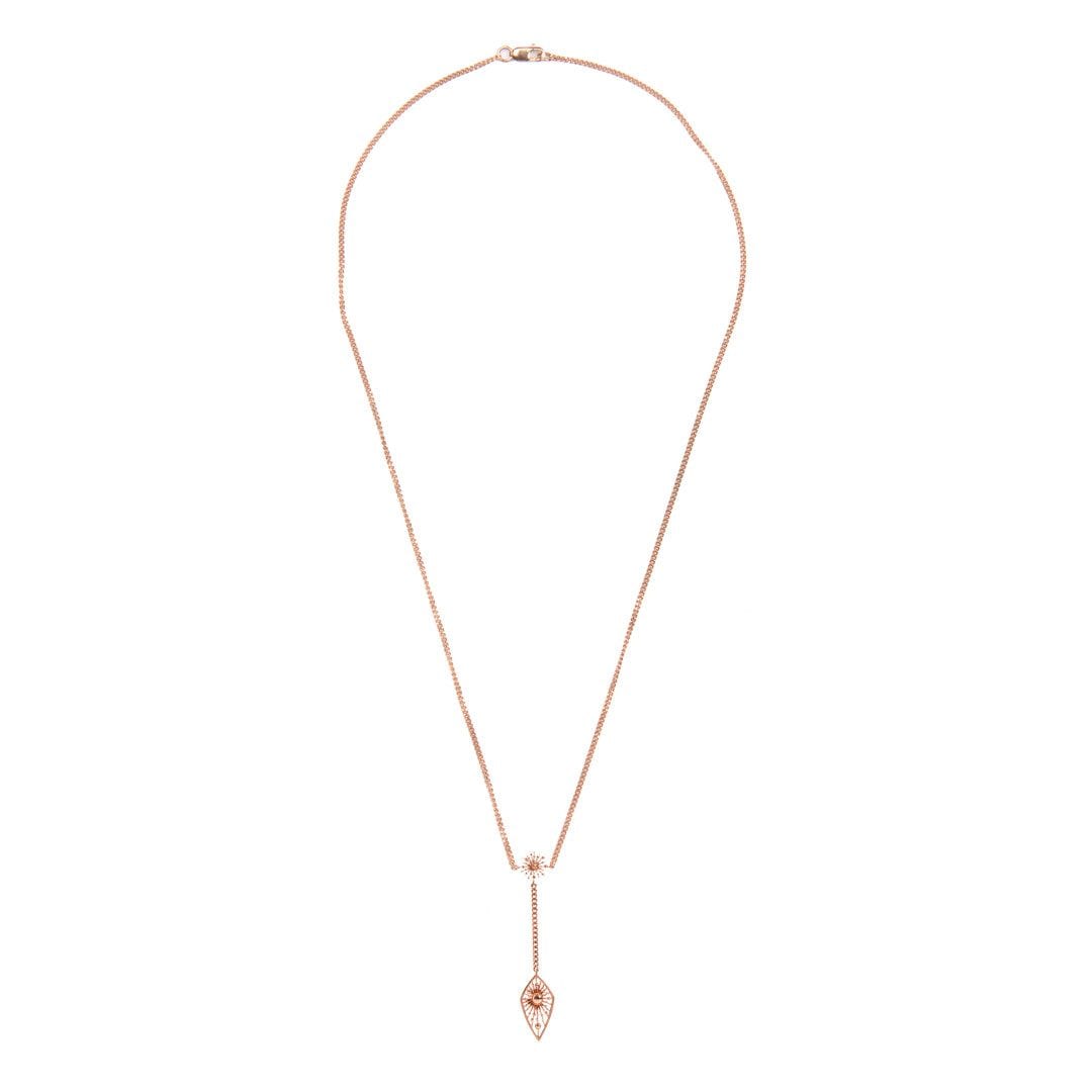 Soleil Kite Necklace in rose gold by Natalie Barney
