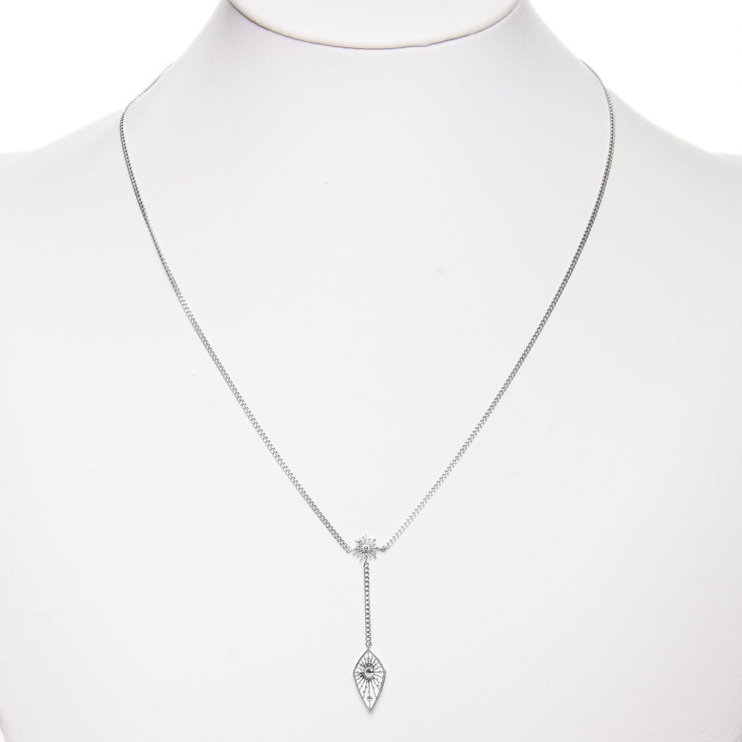 Soleil Kite Necklace in silver by Natalie Barney