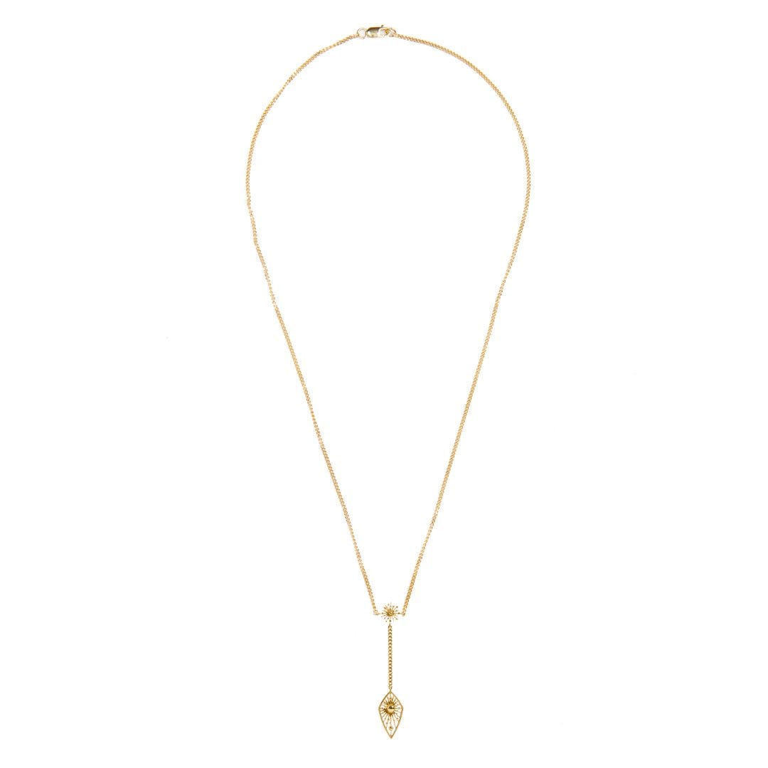 Soleil Kite Necklace in yellow gold by Natalie Barney