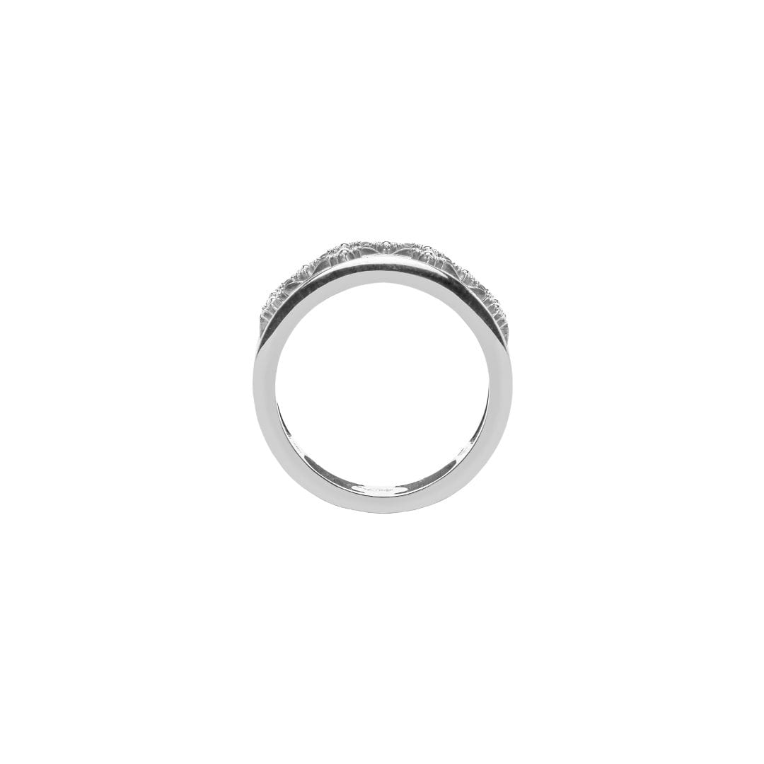Soleil Wide Ring in silver by Natalie Barney