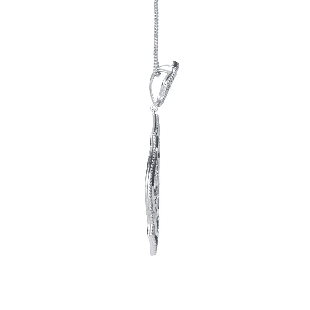 Mauresque Pendant and Chain in silver by Natalie Barney
