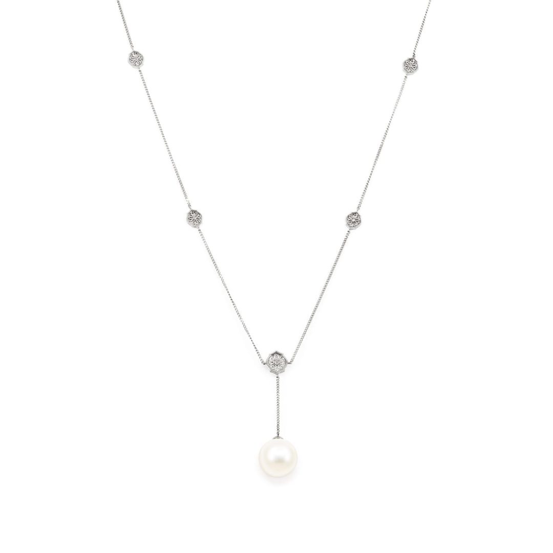 Mauresque Pearl Necklace inSterling Silver by Natalie Barney