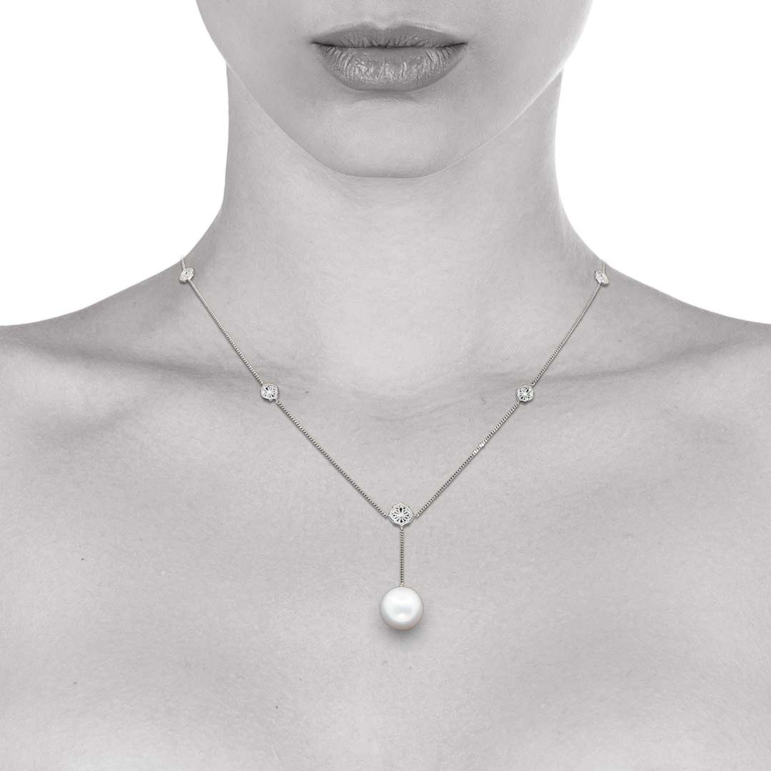 Mauresque Pearl Necklace inSterling Silver by Natalie Barney