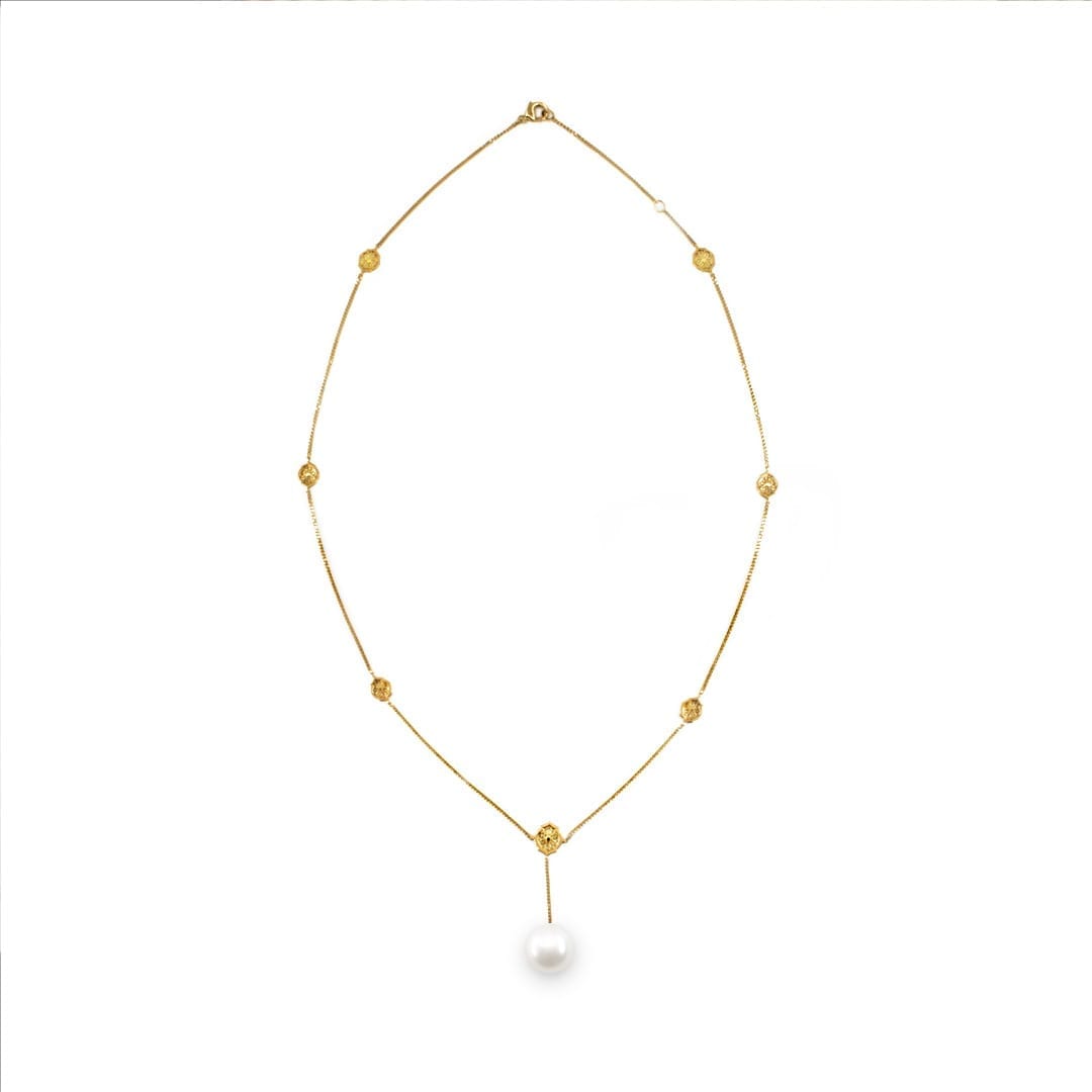 Mauresque Pearl Necklace in Yellow Gold by Natalie Barney