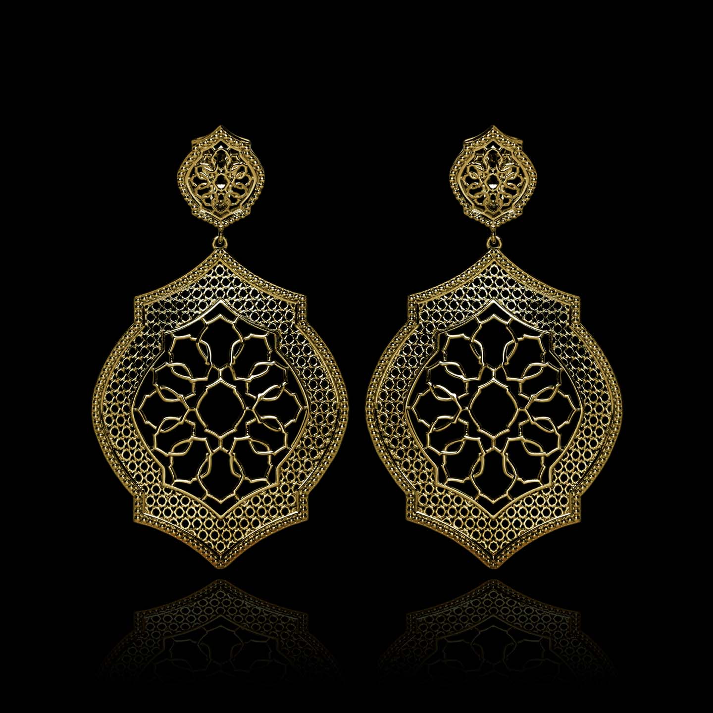 Mauresque Drops in Yellow Gold