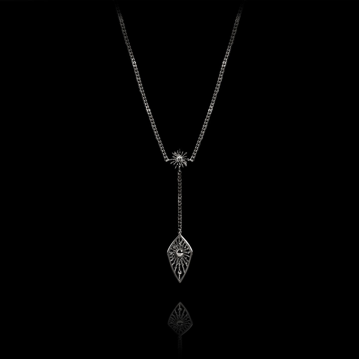 Soleil Kite Necklace in Sterling Silver